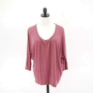 Express One Eleven‎ Purple Scoop Neck Long Sleeve Top Blouse Medium Long Sleeve